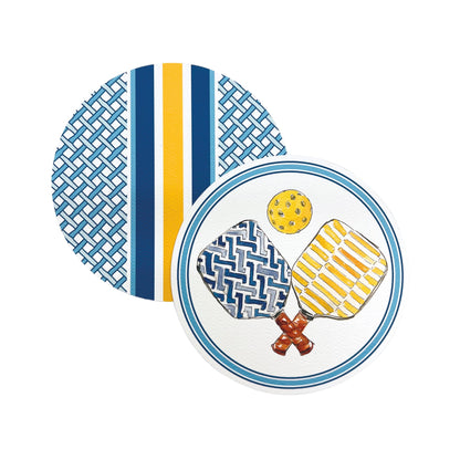 Mariposa Coaster Set - Beaded - Pickleball Paddle