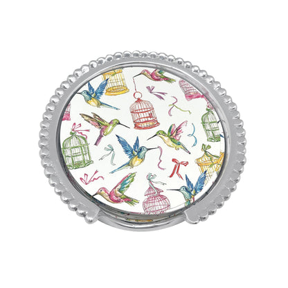 Mariposa Coaster Set - Beaded - Hummingbird and Birdcages