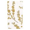 Caspari Berry Branches Paper Guest Towel Napkins - White & Gold