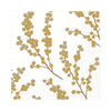 Caspari Berry Branches Paper Luncheon Napkins - White & Gold