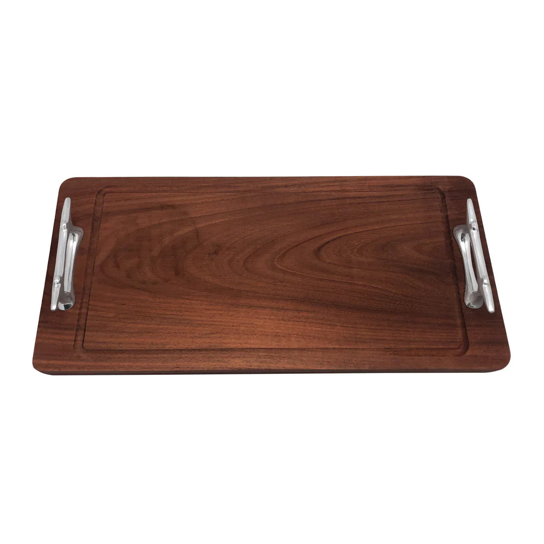 Mariposa Tray - Handled Boat Cleat - Dark Wood