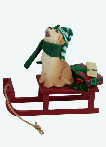 Byers Choice Animal: Dog with Sled
