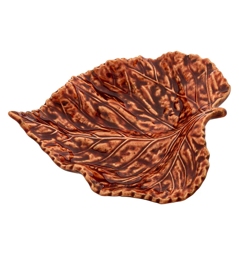 Vista Alegre Gudrun Orange Birch Leaf by Claudia Schiffer for