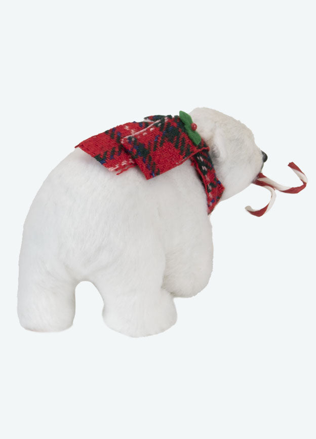 Byers Choice Animal: Polar Bear with Candy Cane