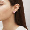 Lalique Pink Pivoine Earrings