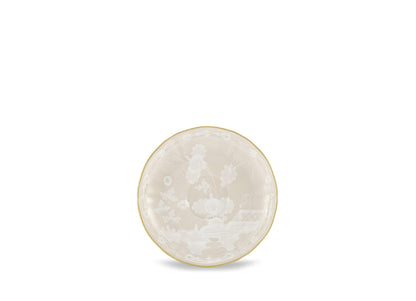Ginori 1735 Oriente Italiano Coffee Saucer -  Meringa (Beige w/Gold Threading)