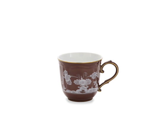 Ginori 1735 Oriente Italiano Mug - Castagna (Brown w/Gold Threading)