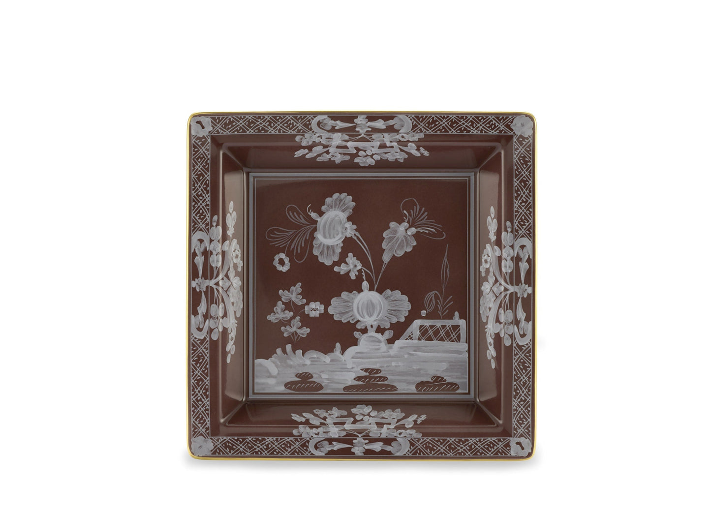 Ginori 1735 Square Tray Castagna Oriente Italiano