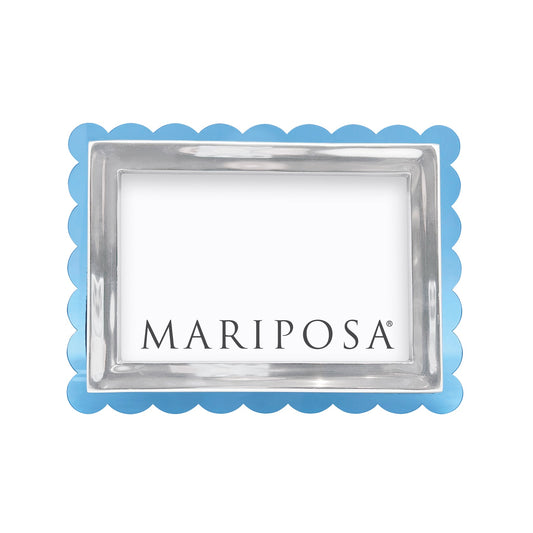Mariposa Frame - Light Blue Acrylic Scallop 4x6
