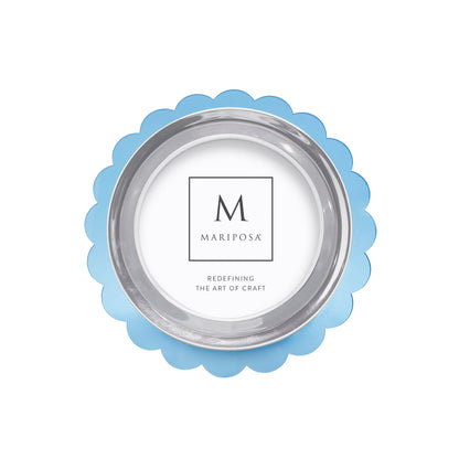 Mariposa Frame - Light Blue Acrylic Scallop Round