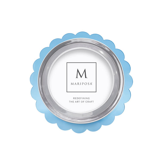 Mariposa Frame - Light Blue Acrylic Scallop Round