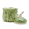 Two's Company Bunny & Cabbage Leaf Lidded Jar