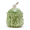 Two's Company Bunny & Cabbage Leaf Lidded Jar