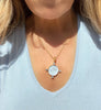 Dina Mackney Designs Necklace Set -  Nike Intaglio Gemstone Necklace - Cool Blue