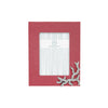 Mariposa Frame - Coral Linen with Coral Icon 5x7