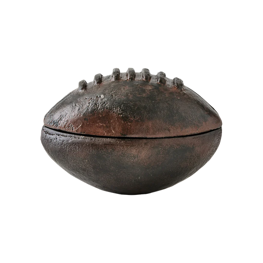 Jan Barboglio Iron Football Box w/Leather Insert