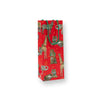 Caspari Bottle Bag: Wild Christmas - Red