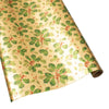 Caspari Gift Wrap Roll: Gilded Holly Metallic Foil - Gold