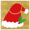 Caspari Gift Bag: Be Merry Santa Hat - Small Square