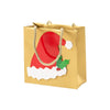 Caspari Gift Bag: Be Merry Santa Hat - Small Square