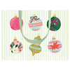 Caspari Gift Bag: Painted Ornaments - Small