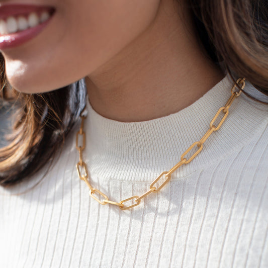 Dina Mackney Designs Chain - Paperclip Toggle Chain - Medium Matte