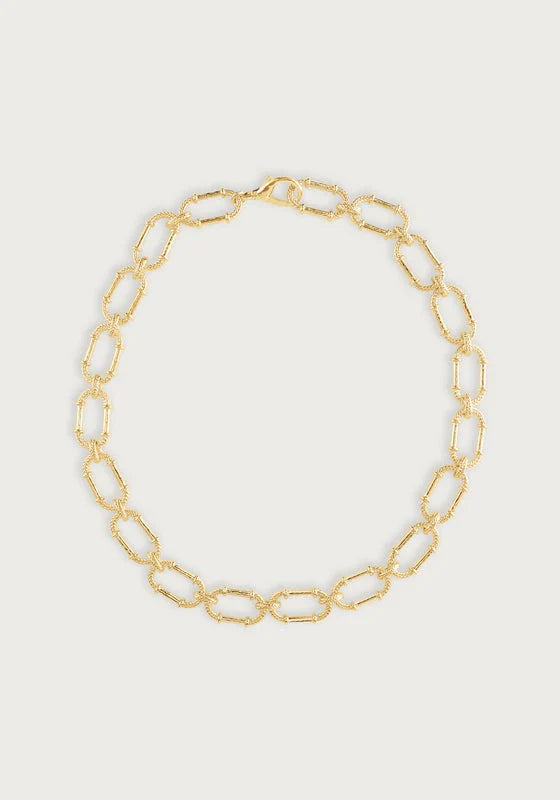 Anabel Aram Cheval Braided Chain Necklace Gold