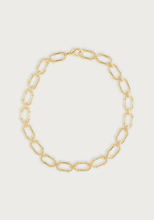 Anabel Aram Cheval Braided Chain Necklace Gold