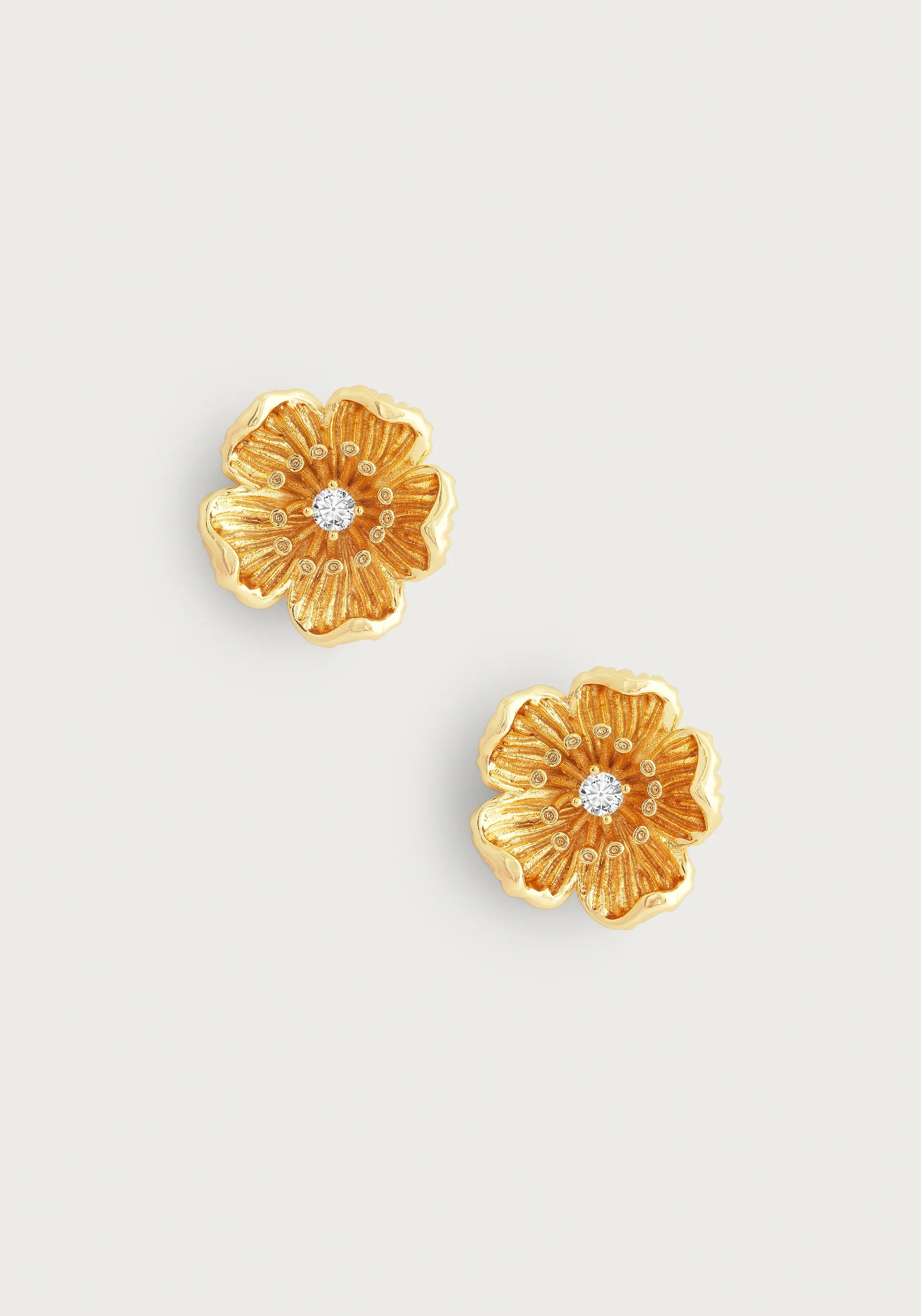 Anabel Aram Wildflowers Gold Stud Earrings