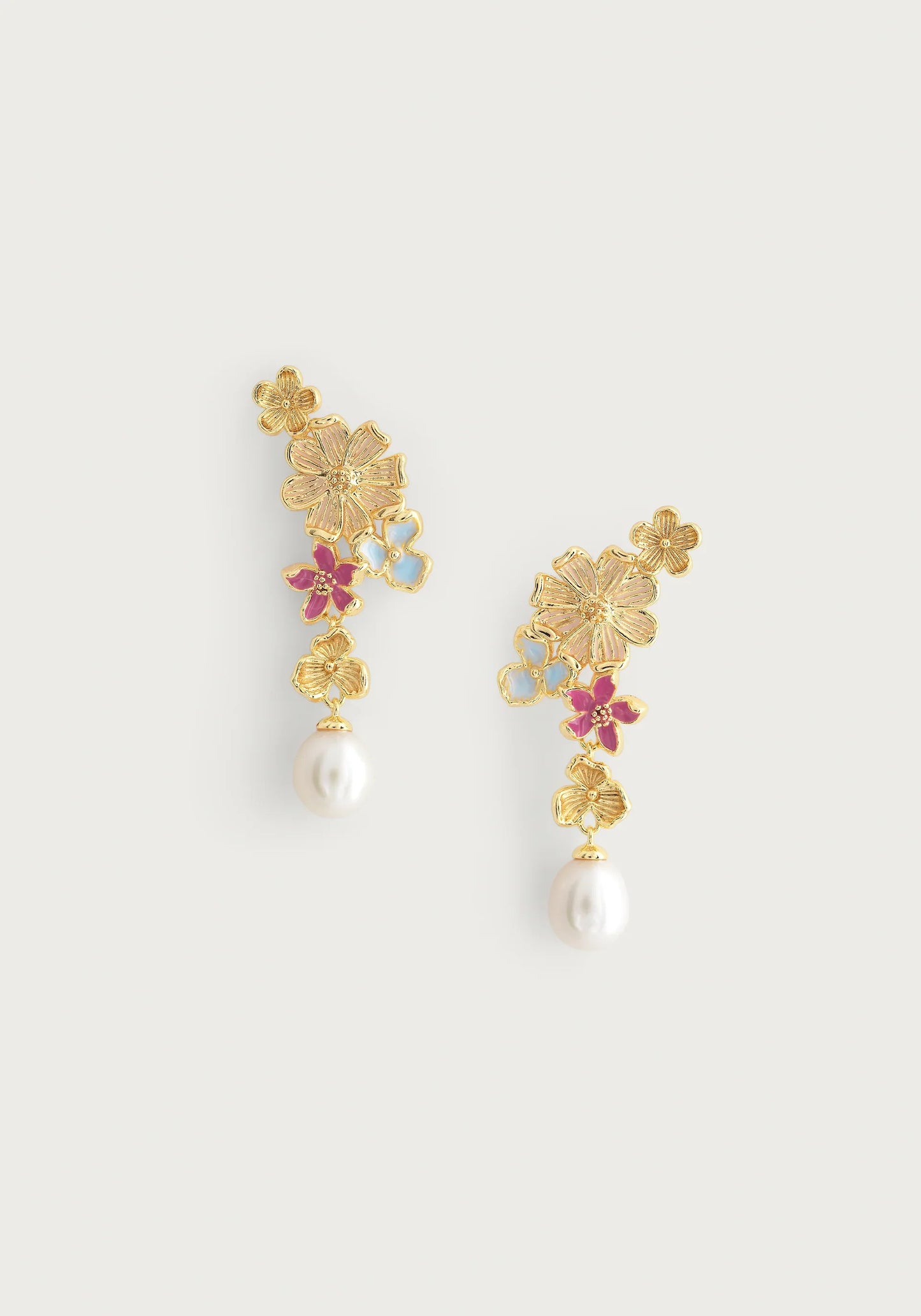 Anabel Aram Wildflowers Pearl Drop Earring