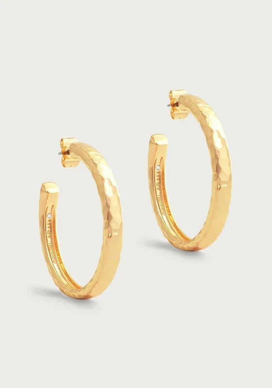 Anabel Aram Farrier Medium Hoops, Gold
