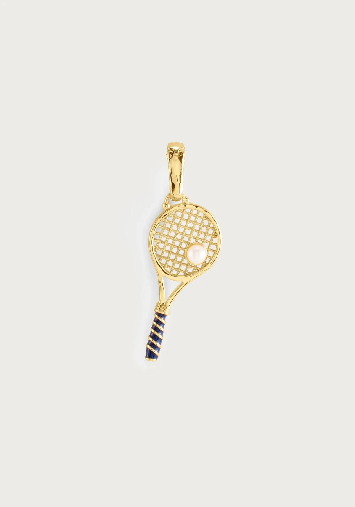 Anabel Aram Tennis Racket Charm Gold