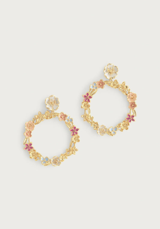 Anabel Aram Wildflowers Gathered Hoop Earrings