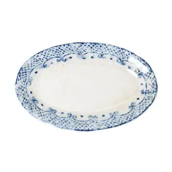 Arte Italica  Burano Small Oval Dish Blue 9 x 5.5 inches
