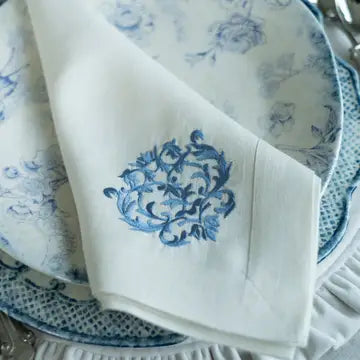 Arte Italica Blue Damask Large Napkin