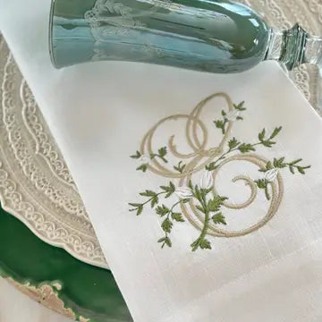 Arte Italica D Floral Monogram Towel