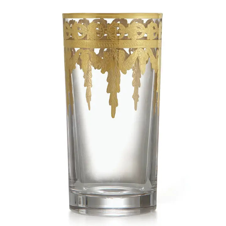 Arte Italica Vetro Gold Highball Glass