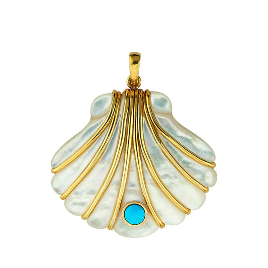 ASHA Marina Shell Charm Turquoise