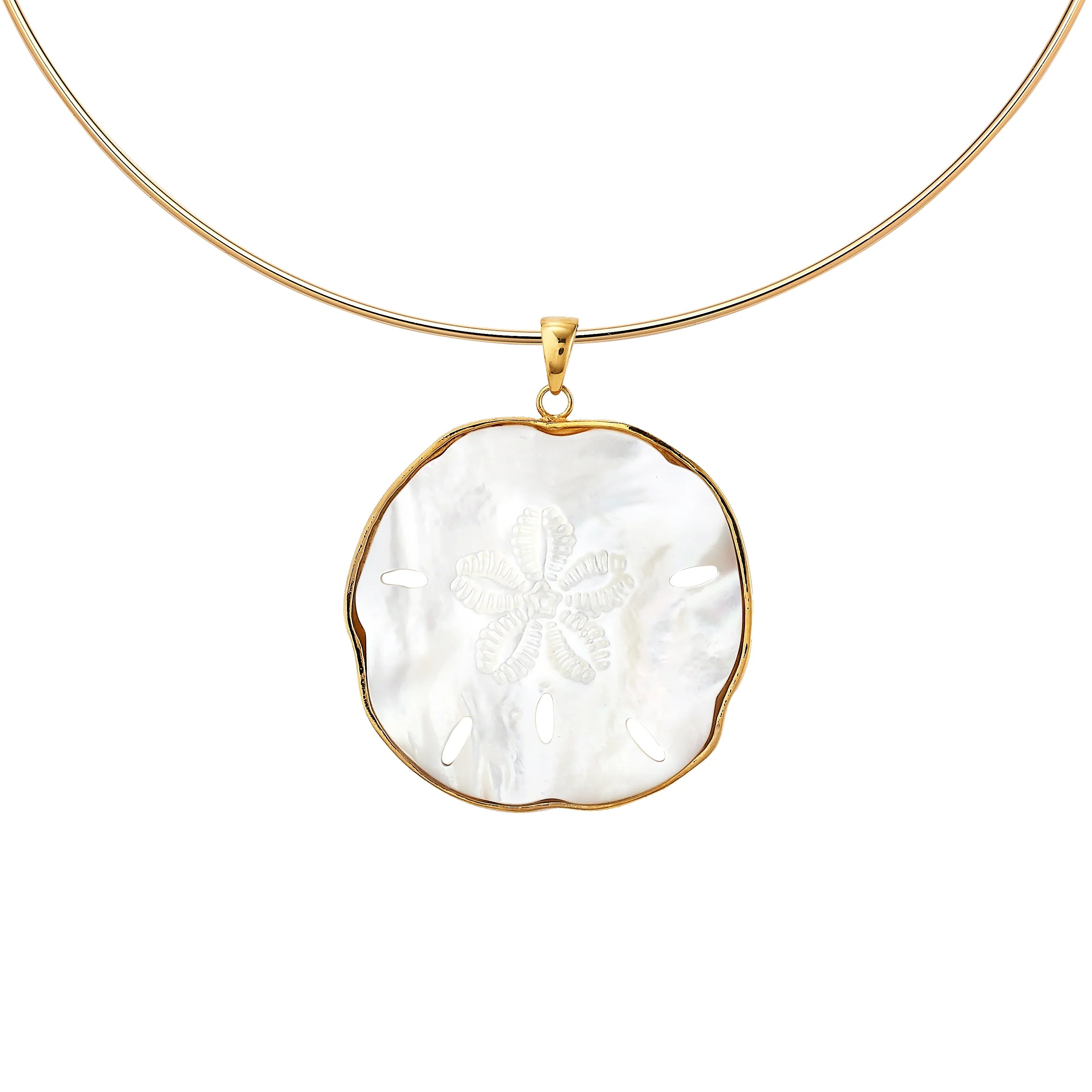 ASHA Sand Dollar Pendant + Neck Wire
