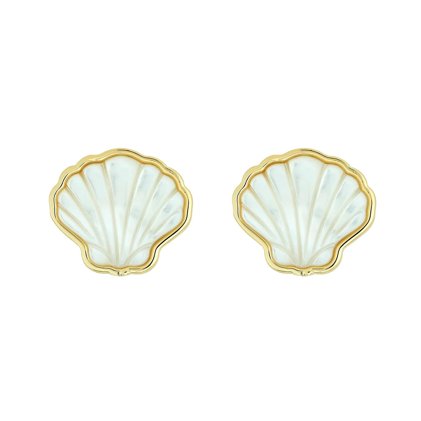 ASHA EAR Sankaty Scallop Stud Earring