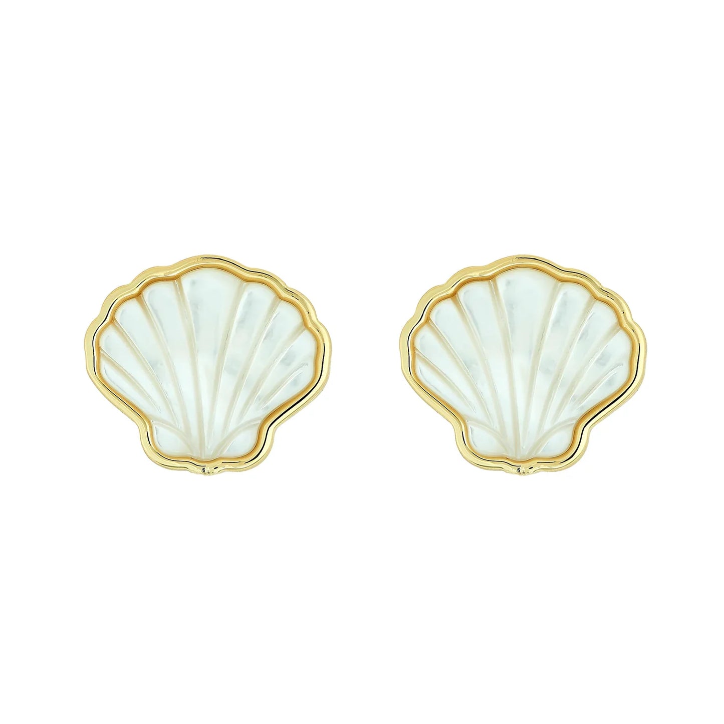 ASHA EAR Sankaty Scallop Stud Earring