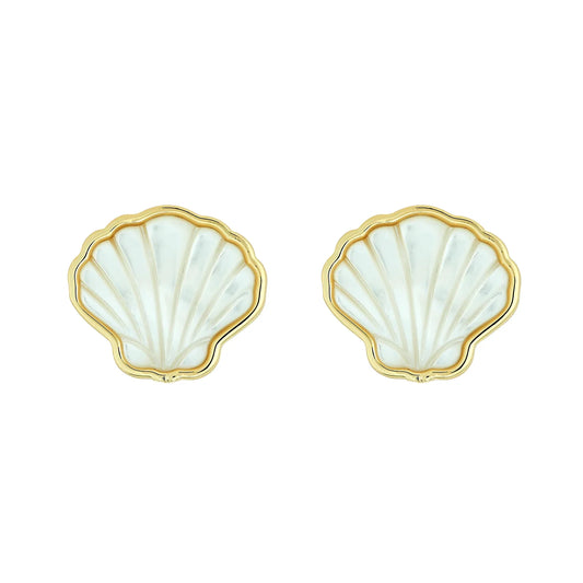 ASHA EAR Sankaty Scallop Stud Earring