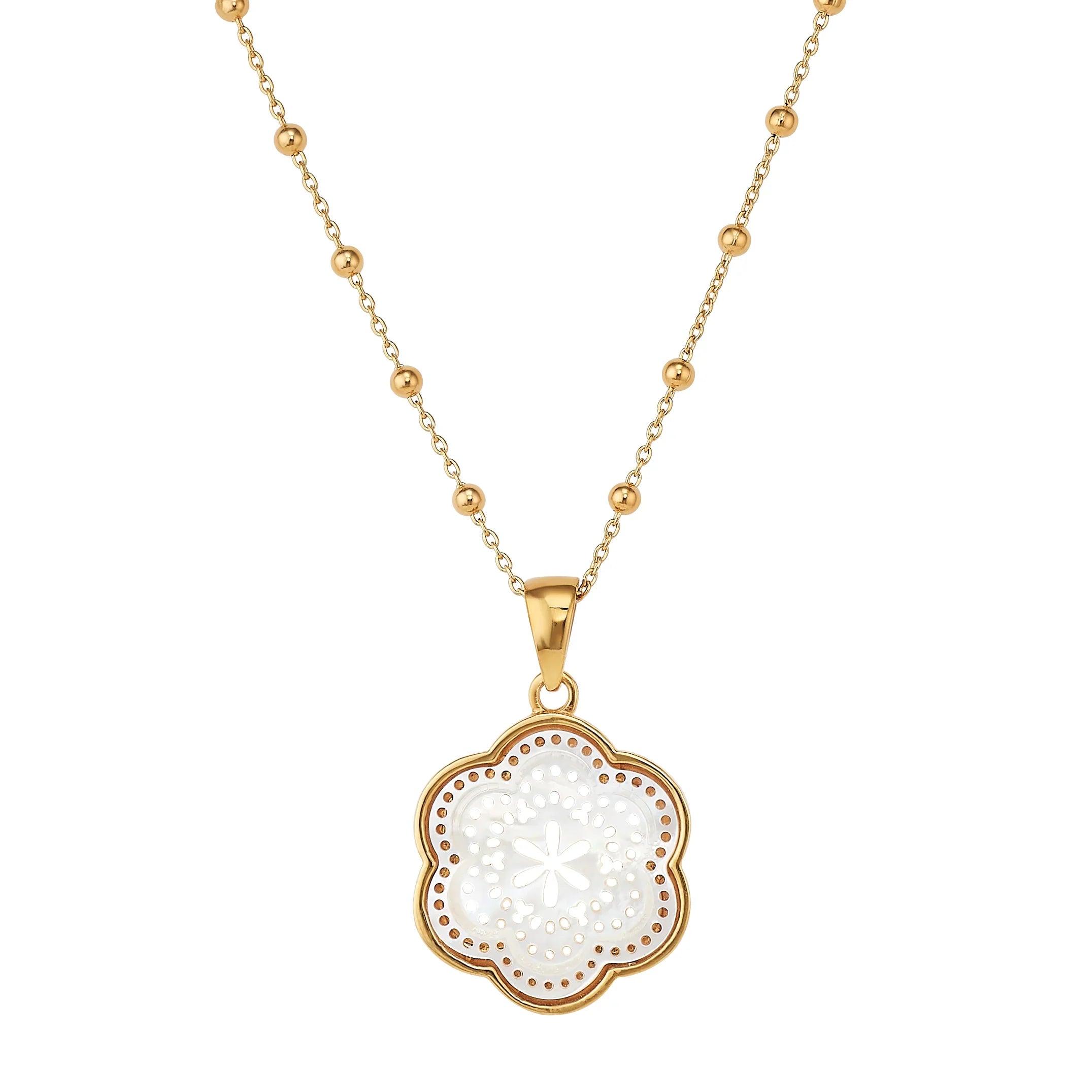 ASHA NCK Tamarin Flower Charm & Necklace