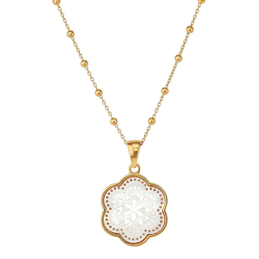 ASHA NCK Tamarin Flower Charm & Necklace