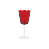 Vietri Barocco Wine Glass - Ruby