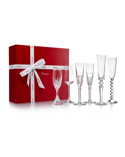 Baccarat Champagne Flutes - Bubble Box (Set of 6)