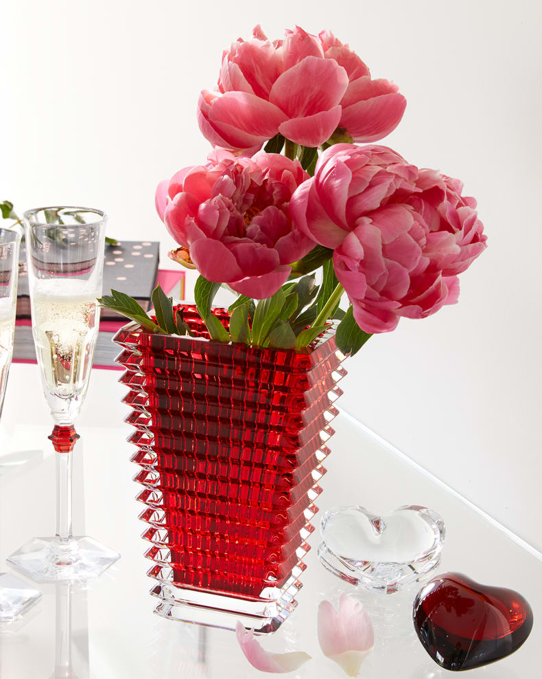 Baccarat Red Eye Oval Crystal Vase Small