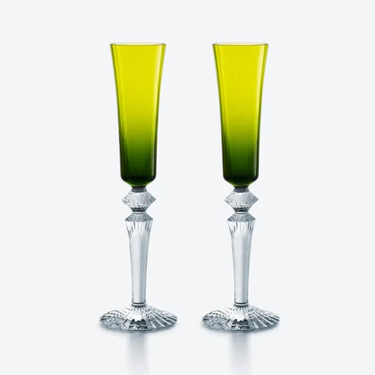Baccarat Mille Nuits Flutissimo Flutes Moss - Set of 2