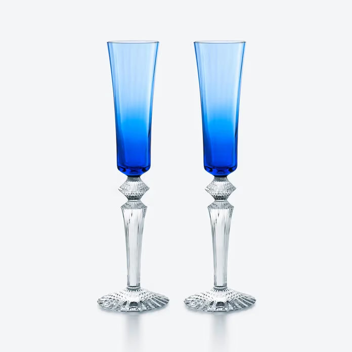 Baccarat Mille Nuits Flutissimo Flutes Blue - Set of 2