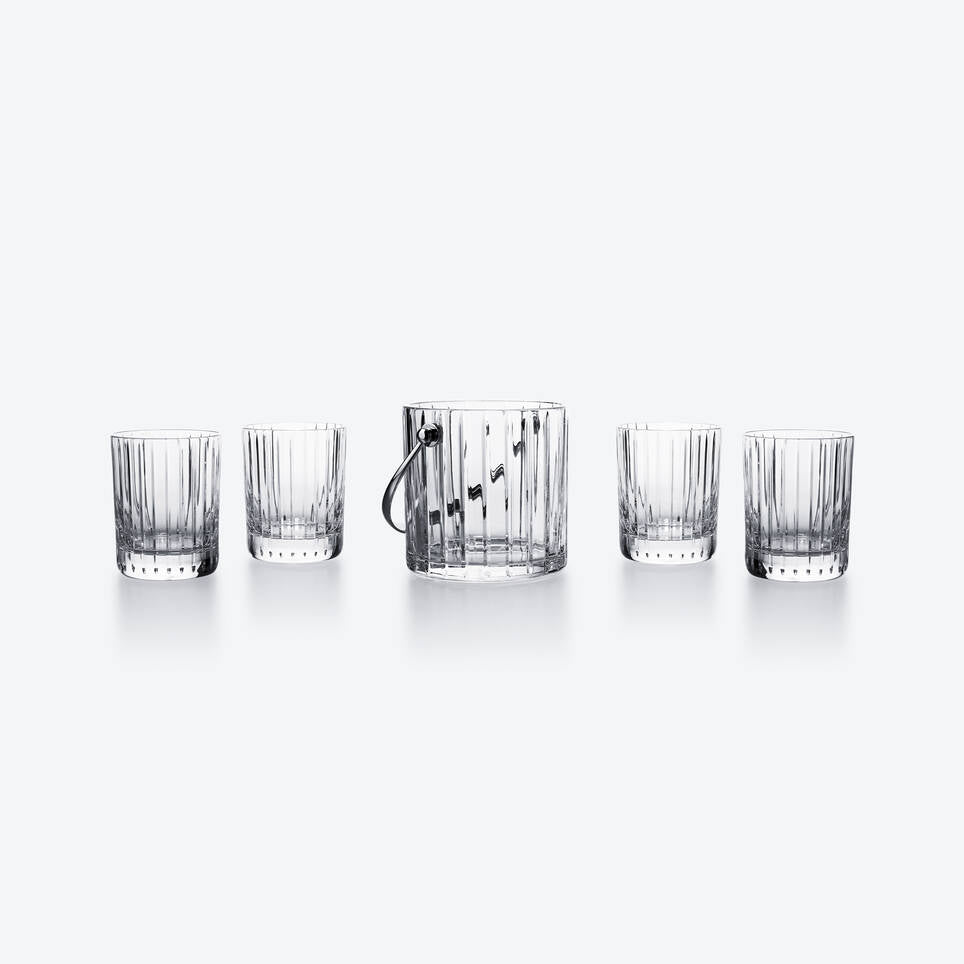 Baccarat Harmonie On The Rocks Tumblers and Ice Bucket Set